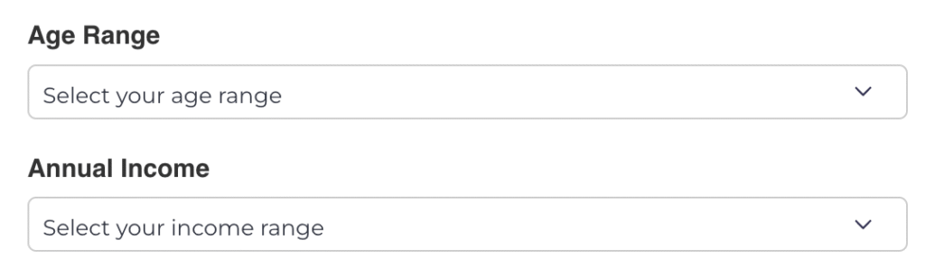 Credit Card Calculator Age & Income Questions