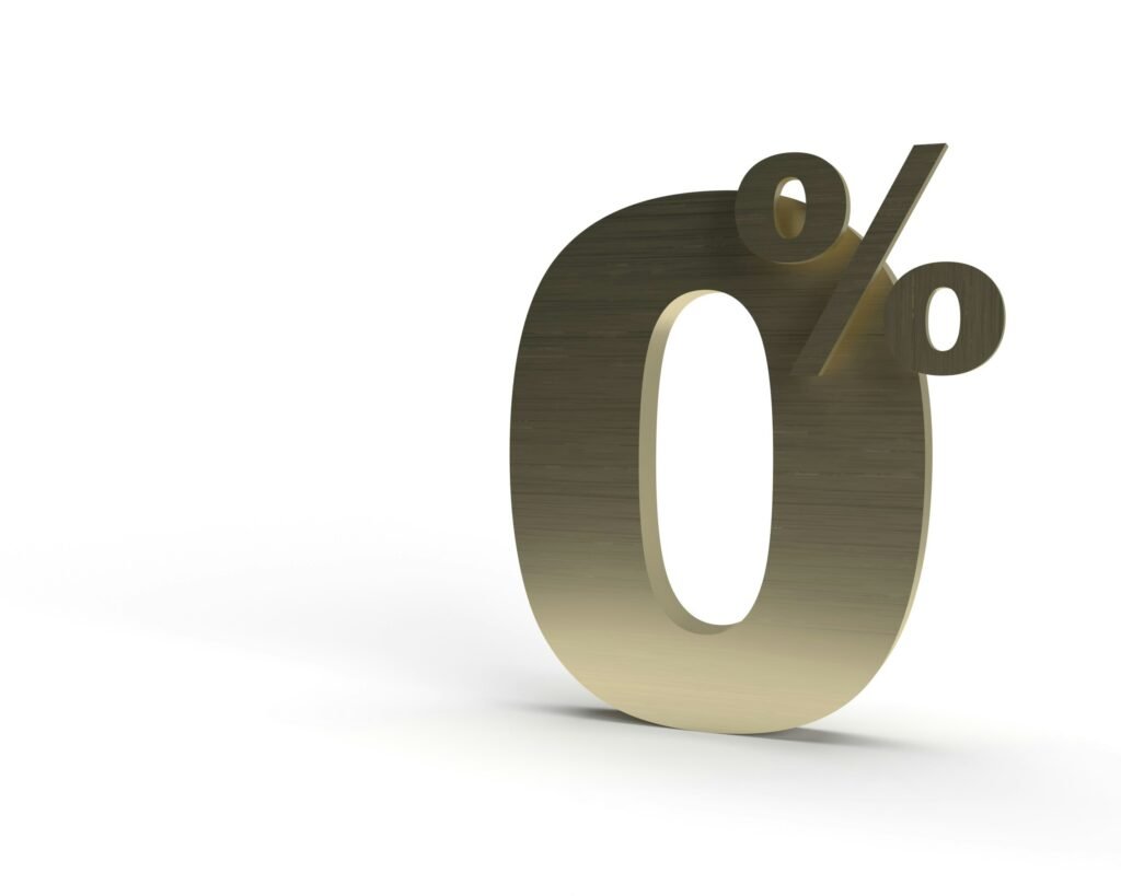 0% Image showing banks offering 0% interest