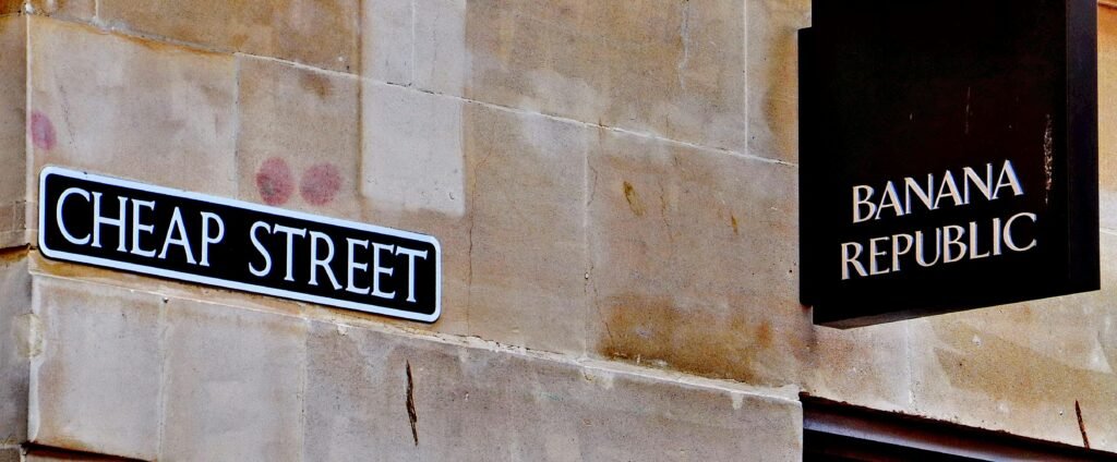 Cheap Street UK (image showing cheap street in London) highlighting how cheap or expensive BNPL is vs a Credit card