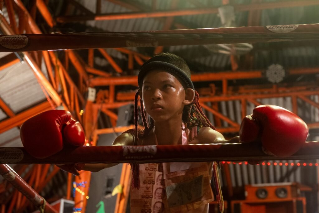 Young female boxer 
